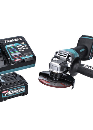 Makita GA 013 GD1 Meuleuse d'angle sans fil 40 V maxi 125 mm Brushless XGT + 1x Batterie 2,5 Ah + Chargeur