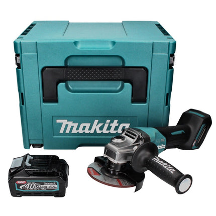 Makita GA 013 GM101 Akku Winkelschleifer 40 V max. 125 mm Brushless  XGT + 1x Akku 4,0 Ah + Makpac - ohne Ladegerät
