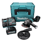 Makita GA 013 GM101 Akku Winkelschleifer 40 V max. 125 mm Brushless  XGT + 1x Akku 4,0 Ah + Ladegerät + Absaughaube + Makpac