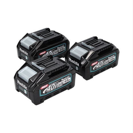 Juego de baterías Makita 3x BL 4040 40 V máx. 4,0 Ah XGT Li-Ion (3x 191B26-6) Clase de protección IP64 con pantalla LED