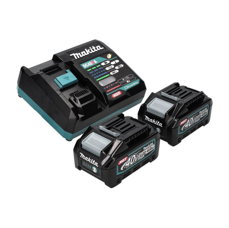 Makita Kit de démarrage batterie 40 V max + 2x Batteries BL 4040 4,0 Ah XGT (2x 191B26-6) + Chargeur (191E07-8)