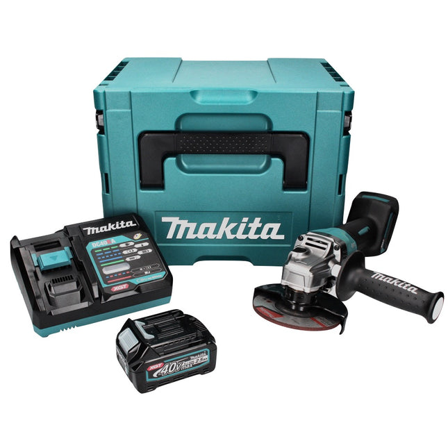 Makita GA 016 GD101 Akku Winkelschleifer 40 V max. 125 mm Brushless  XGT + 1x Akku 2,5 Ah + Ladegerät + Makpac