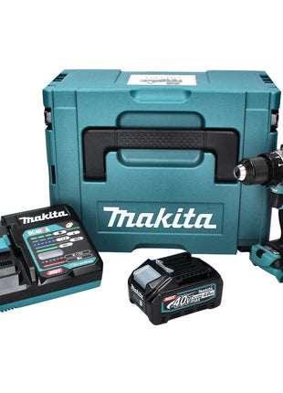 Makita HP 001 GM101 Akku Schlagbohrschrauber 40 V max. 140 Nm XGT Brushless + 1x Akku 4,0 Ah + Ladegerät + Makpac