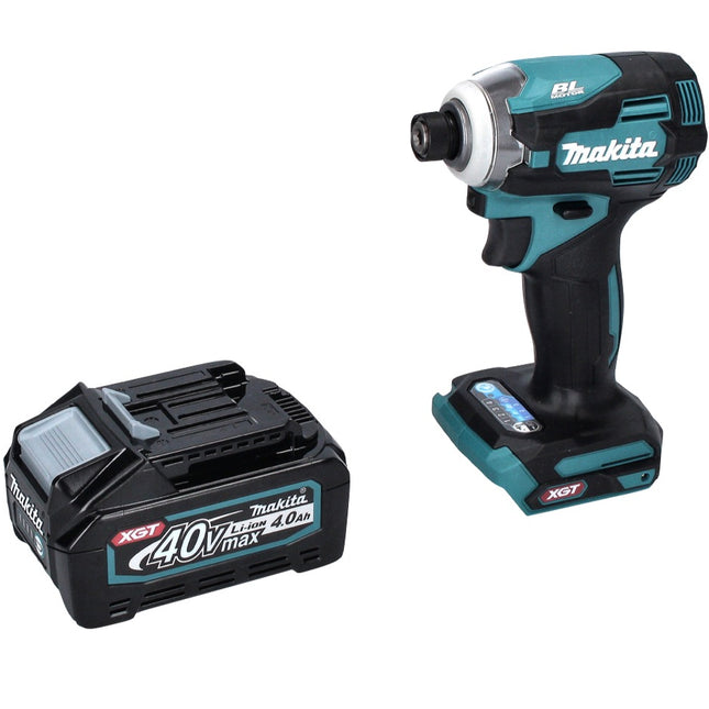 Makita TD 001 GM1 Akku Schlagschrauber 40 V 220 Nm 1/4" XGT Brushless + 1x Akku 4,0 Ah - ohne Ladegerät