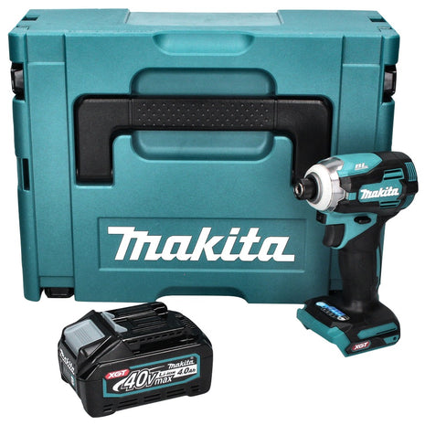 Makita TD 001 GM101 Akku Schlagschrauber 40 V 220 Nm 1/4" XGT Brushless + 1x Akku 4,0 Ah + Makpac - ohne Ladegerät