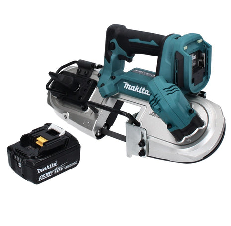 Makita DPB 183 T1 Sega a nastro a batteria 18V 66mm + 1x Batteria 5,0 Ah - senza caricabatterie