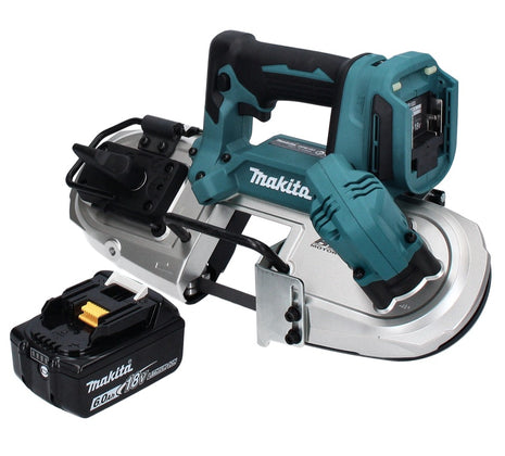 Makita DPB 183 G1 Scie à ruban sans fil 18 V 66 mm brushless + 1x Batterie 6.0 Ah - sans chargeur