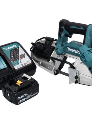 Makita DPB 183 RG1 Akku Bandsäge 18 V 66 mm Brushless + 1x Akku 6,0 Ah + Ladegerät