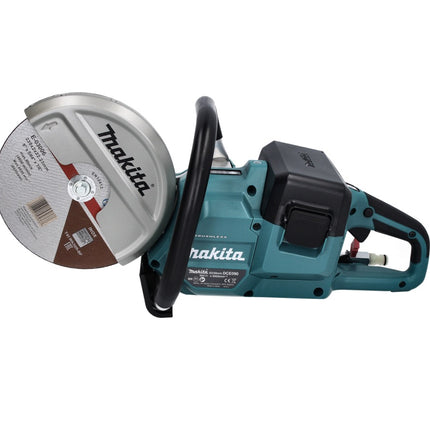 Makita DCE 090 PT2X1 Akku Trennschleifer 36 V ( 2x 18 V ) 230 mm Brushless + 2x Akku 5,0 Ah + Doppelladegerät