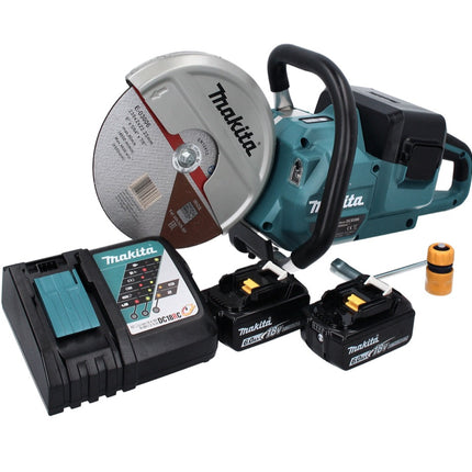 Makita DCE 090 RG2X1 Akku Trennschleifer 36 V ( 2x 18 V ) 230 mm Brushless + 2x Akku 6,0 Ah + Ladegerät