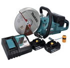 Makita DCE 090 RG2X1 Akku Trennschleifer 36 V ( 2x 18 V ) 230 mm Brushless + 2x Akku 6,0 Ah + Ladegerät