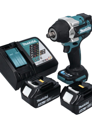 Makita DTW 700 RF clé à chocs sans fil 18 V 700 Nm 1/2" XPT Brushless + 2x batteries 3,0 Ah + chargeur