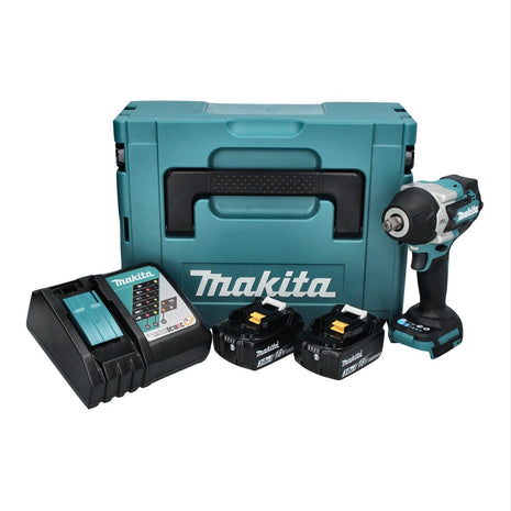 Makita DTW 700 RFJ Akku Schlagschrauber 18 V 700 Nm 1/2" XPT Brushless + 2x Akku 3,0 Ah + Ladegerät + Makpac