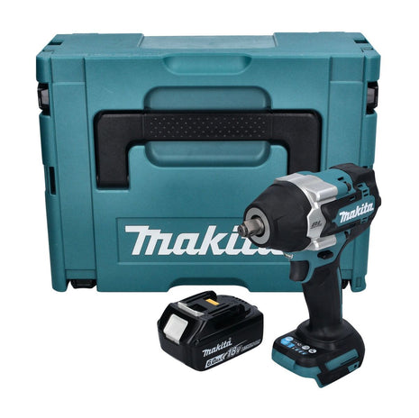 Makita DTW 700 G1J Llave de impacto a batería 18 V 700 Nm 1/2" XPT Brushless + 1x batería 6,0 Ah + Makpac - sin cargador