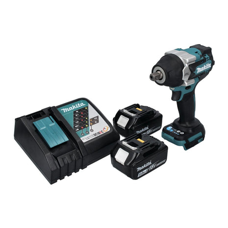 Makita DTW 701 RT Clé à choc sans fil 18 V 700 Nm 1/2'' XPT Brushless + 2x batterie 5,0 Ah + chargeur