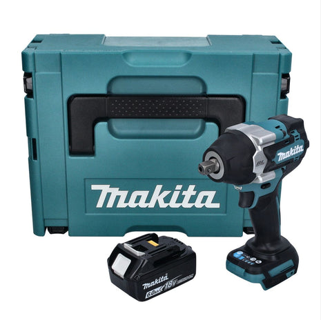 Makita DTW 701 G1J Clé à choc sans fil 18 V 700 Nm 1/2'' XPT Brushless + 1x batterie 6,0 Ah + Makpac - sans chargeur