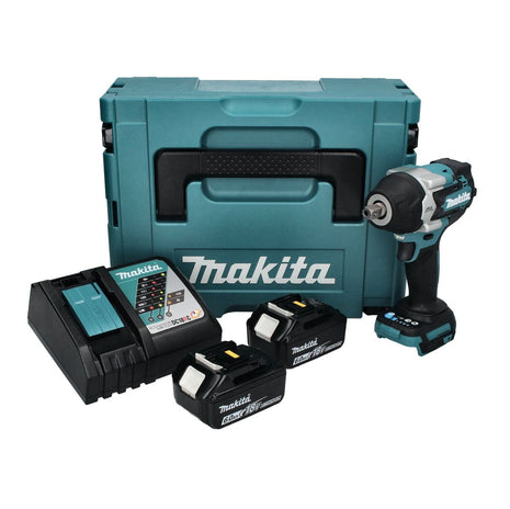 Makita DTW 701 RGJ Clé à choc sans fil 18 V 700 Nm 1/2'' XPT Brushless + 2x batterie 6,0 Ah + chargeur + Makpac