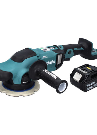 Pulidora excéntrica a batería Makita DPO 600 G1 18 V 150 mm XPT Brushless + 1x batería 6,0 Ah - sin cargador