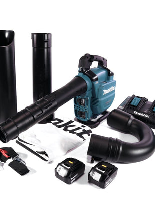 Makita DUB 363 PT2V souffleur/aspirateur à feuilles sans balais 36 V (2x 18 V) + kit d'aspiration + 2x batterie 5,0 Ah + double chargeur