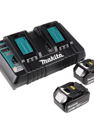 Makita DUB 363 PT2V souffleur/aspirateur à feuilles sans balais 36 V (2x 18 V) + kit d'aspiration + 2x batterie 5,0 Ah + double chargeur