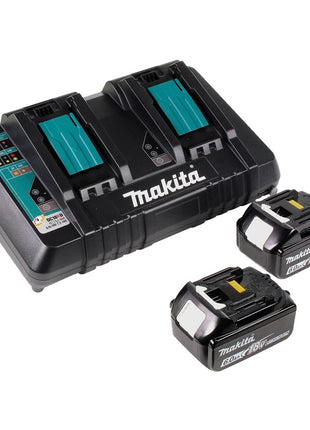 Makita DUB 363 PG2V souffleur/aspirateur à feuilles sans balais 36 V (2x 18 V) + kit d'aspiration + 2x batterie 6,0 Ah + double chargeur