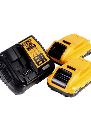 Raboteuse à batterie DeWalt DCP 580 L2 18 V 82 mm sans balais + sac à poussière DWV 9390 + 2x batteries 3,0 Ah + chargeur