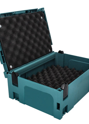 Makita MAKPAC 2 Systemkoffer + Deckelpolster + Schaumstoff Universaleinlage ( P-02375 ) - Toolbrothers