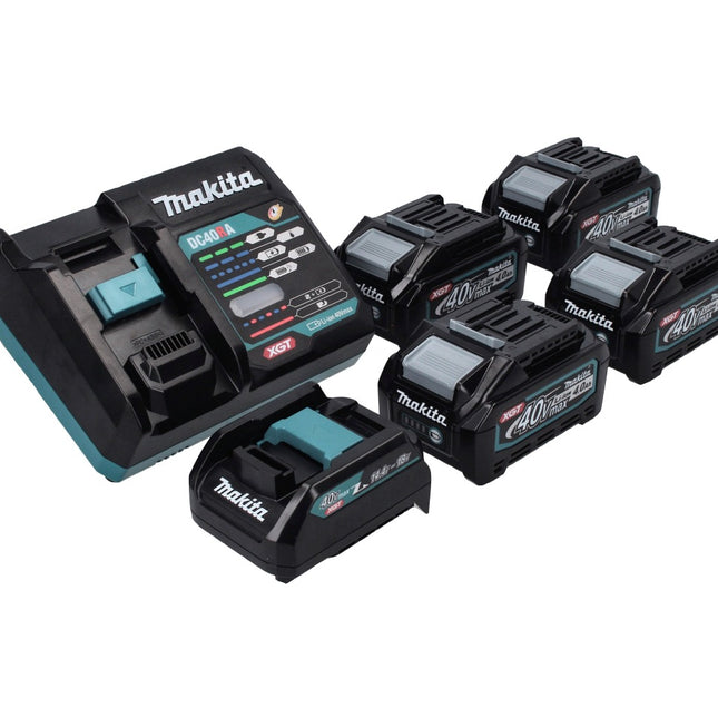 Makita Power Source Kit 40 V max. mit 4x BL 4040 Akku 4,0 Ah XGT + DC 40 RA Schnell Ladegerät XGT LXT + ADP10 Ladeadapter