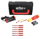 Tournevis électrique Wiha speedE II electric 7 pièces + 2x SlimBit + batterie + chargeur + L-Boxx Mini + Bit Set slimBit electric VDE Torx set 6 pièces.