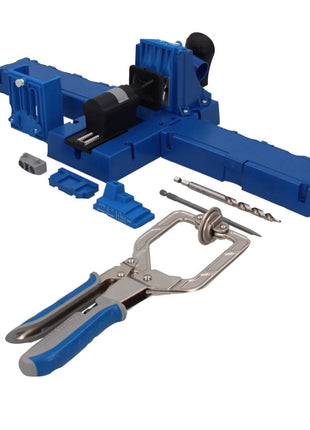 KREG Jig K5MS-EUR-SYS Master System Set Tischler Komplettset + Bohrschablone K5 + Sockel + Klemmzange + 675 tlg. Schrauben Set + Systainer