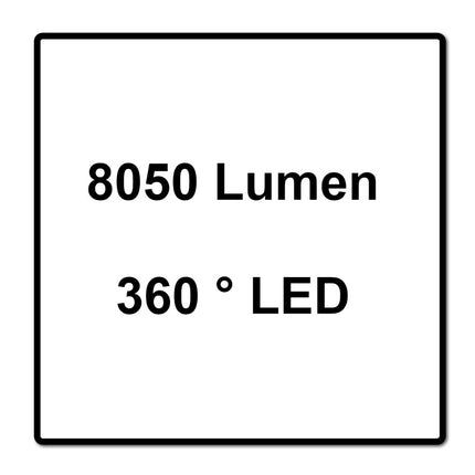 Brennenstuhl professionalLINE ORUM LED Arbeitsleuchte 360° Baustrahler 8050 Lumen ( 9171400800 ) 100 Watt IP54 BGI 608
