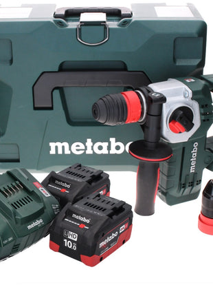 Metabo KHA 18 LTX BL 24 Quick Akku Kombihammer 18 V 2,2 J SDS-plus Brushless ( 600211840 ) + 2x Akku 10,0 Ah + Ladegerät + MetaLoc