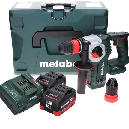 Metabo KHA 18 LTX BL 24 Quick Akku Kombihammer 18 V 2,2 J SDS-plus Brushless ( 600211840 ) + 2x Akku 10,0 Ah + Ladegerät + MetaLoc