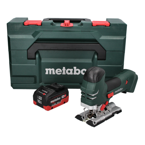 Sierra de calar a batería Metabo STA 18 LTX 140 18 V + 1x batería 10,0 Ah + metaBOX - sin cargador