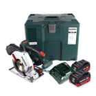 Scie circulaire à métaux sur batterie Metabo MKS 18 LTX 58 18 V 165 mm + 2x batteries 10,0 Ah + chargeur + MetaLoc