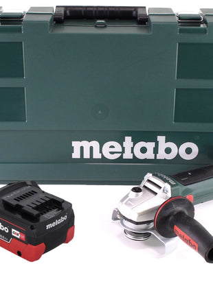 Metabo W 18 LTX 125 18 V 125 mm Meuleuse d'angle rapide sans fil (602174860) + 1x Batterie 10,0 Ah + Coffret - sans chargeur