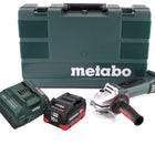 Metabo W 18 LTX 125 Quick Winkelschleifer 18 V 125 mm ( 602174860 ) + 1x 10,0 Ah Akku + Ladegerät + Koffer