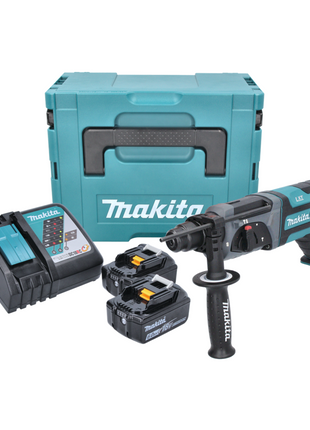 Makita DHR 241 RGJ Akku Bohrhammer 18 V 2,0 J SDS plus + 2x Akku 6,0 Ah + Ladegerät + Makpac