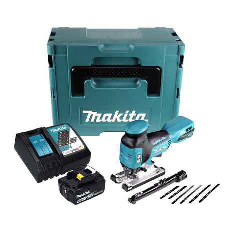 Makita DJV 181 RG1J Seghetto alternativo a batteria 18V in valigetta Makpac + 1x Batteria 6,0 Ah + Caricabatterie