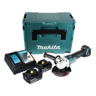 Makita DGA 504 RGJ Meuleuse d'angle sur batterie 18 V 125 mm sans balais + 2x batteries 6,0 Ah + chargeur + Makpac