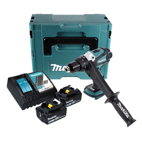 Makita DDF 458 RGJ Perceuse visseuse sans fil 18 V 91 Nm + 2x Batteries 6 Ah + Chargeur + Makpac