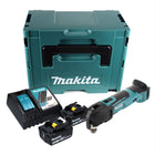 Makita DTM 51 RGJ Akku Oszillierer 18 V + 2x Akku 6,0 Ah + Ladegerät + Makpac