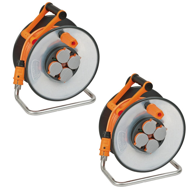 Brennenstuhl professionalLINE Set 2x SteelCore Kabeltrommel 33 m IP 44 ( 2x 9192330200 ) H07BQ-F 3G2,5