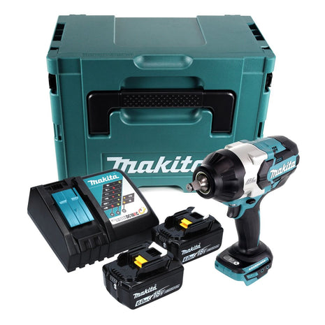 Makita DTW 1002 RGJ Clé à choc sans fil 18 V 1000 Nm 1/2" Brushless + 2x batterie 6,0 Ah + chargeur + Makpac