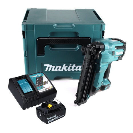 Clavadora con cabezal de batería Makita DBN 600 RG1J 18 V + 1x batería 6,0 Ah + cargador + Makpac