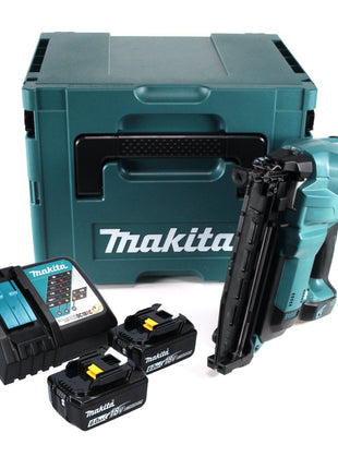 Clavadora con cabezal de batería Makita DBN 600 RGJ 18 V + 2x baterías 6,0 Ah + cargador + Makpac