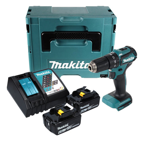 Makita DHP 483 RGJ Perceuse-visseuse à percussion sans fil 18 V 40 Nm + 2x Batteries 6.0 Ah + Chargeur + Coffret Makpac