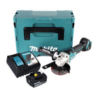 Makita DGA 458 RG1J Akku Winkelschleifer 18 V 115 mm Brushless + 1x Akku 6,0 Ah + Ladegerät + Makpac