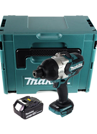 Makita DTW 800 G1J Akku Schlagschrauber 18 V 7/16" 800 Nm Brushless + 1x Akku 6,0 Ah + Makpac - ohne Ladegerät