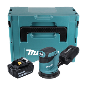 Makita DBO 180 T1J Akku Exzenterschleifer 18 V 125 mm + 1x Akku 5,0 Ah + Makpac - ohne Ladegerät